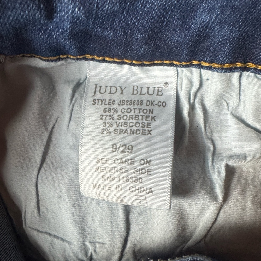Judy Blue high rise Cool Denim boyfriend denim jeans Size 9 / 29 - Picture 12 of 15